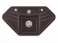 Systemceram K&uuml;chensp&uuml;le KeraDomo VEGA ECK Handbedienung Siena, 103,7/570 cm