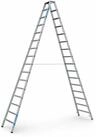 Zarges T-Gleiter ZARGES Saferstep B - LM-Stufen-Stehleiter 2 x 16 Stufen