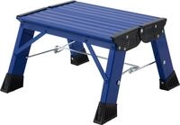 KRAUSE Trittleiter Treppy Plusline blau, Aluminium, 1x1 Stufen, Arbeitsh&ouml;he ca. 220