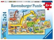 Ravensburger Puzzle Viel zu tun auf der Baustelle. Puzzle 2 x 24 Teile, 24