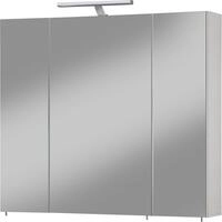 welltime Spiegelschrank Torino Breite 80 cm, 3-t&uuml;rig, LED-Beleuchtung,