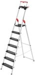 Hailo Stehleiter L100 TopLine, Alu-Sicherheits-Stehleiter 7 Stufen