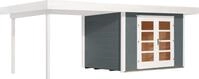 weka Gartenhaus Designhaus 126 Plus, BxT: 645x316 cm, (Set), mit Anbaudach
