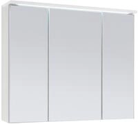 Badezimmerspiegelschrank TWO, Breite 80 cm, Wei&szlig; matt, 3 Spiegelt&uuml;ren, inkl.