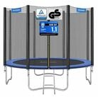 SONGMICS Gartentrampolin mit Randabdeckung, Sicherheitsnetz, Leiter und gepolsterten
