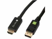 TECHLY TECHLY DisplayPort 1.2 auf HDMI Kabel schwarz 2m HDMI-Kabel