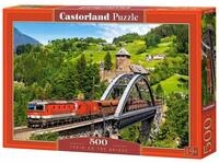 Castorland Puzzle Puzzle Zug auf der Br&uuml;cke 500 Teile, Puzzleteile