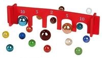 Moses. Verlag Spiel Klassisches Murmelspiel aus Holz mit Glasmurmeln