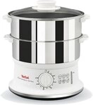 Tefal Dampfgarer Convenient Series, 900 W, 2 Edelstahlbeh&auml;lter, 6 L, &Oslash; 24cm,...