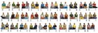 NOCH Modelleisenbahn-Figur H0 Mega-Spar-Set "Sitzende Passagiere" 0016072, ohne