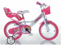 DINO BIKES Cityrad Einhorn 16 Zoll RH 28 cm weiß/rosa
