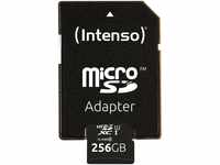 Intenso microSDHC UHS-I Premium + SD-Adapter Speicherkarte (256 GB, 45 MB/s