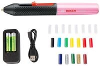 Bosch Home & Garden Hei&szlig;klebestift Gluey, pink, (USB-Ladeger&auml;t & -Kabel, 2x1,2 V