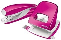 LEITZ Lochstanzer Locher & Tacker Set NeXXt WOW bis 30 Blatt(80g/qm) metallic...