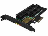 RAIDON ICY BOX PCI-E Karte für 2x M.2 SSDs - - PCI Modulkarte, Passive...