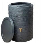 4rain Regentonne ARONDO Regenspeicher 400 Liter graphite grey