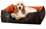BedDog Tierbett Hundebett LUPI mit Rand, Bezug abnehmbar braun|orange 55 cm x...