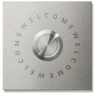 Keilbach Designprodukte T&uuml;rklingel jingle.welcome, Pr&auml;zisions-Taster aus Edelstahl,