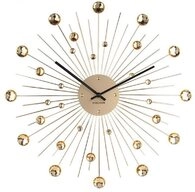 Karlsson Uhr Wanduhr Wall Sunburst Crystal Gold