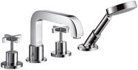 hansgrohe Wannenarmatur Axor Citterio 4-Loch Wannenrandarmatur Kreuzgriff -...