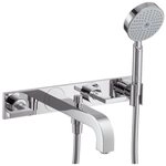 hansgrohe Wannenarmatur Axor Citterio 3-Loch mit Platte Unterputz mit Hebelgriff