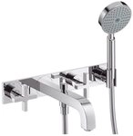 hansgrohe Wannenarmatur Axor Citterio 3-Loch mit Platte Unterputz mit Kreuzgriff