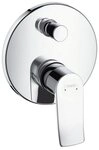 hansgrohe Wannenarmatur Metris Einhebel mit integrierter Sicherungskombination