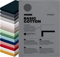 Schlafgut Spannbettlaken Basic Cotton Bettlaken, 160 g/m&sup2;, 100% Baumwolle,