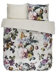 Essenza Bettw&auml;sche Fleur Ecru Satin, Satin, 3 teilig, Rosen, Lilien, Dahlien,