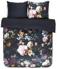 Essenza Bettw&auml;sche Fleur Nightblue Satin, Satin, 2 teilig, Rosen, Lilien, Dahlien,
