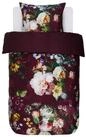 Essenza Bettw&auml;sche Fleur Burgundy Satin, Satin, 2 teilig, Rosen, Lilien, Dahlien,