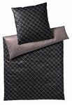 JOOP! Bettw&auml;sche Cornflower Double 4083 9 Shiny Black, Mako-Satin, 2 teilig,