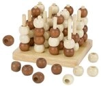 goki Spiel 3-D Spiel Tic Tac Toe - Vier gewinnt in 3 D aus Holz, Familienspiel,