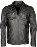 Lederjacke MAZE "Lederjacke", Herren, Gr. M, grau, Obermaterial: 100% Lammleder LEL.