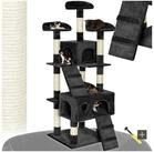 tectake Kratzbaum Katzenbaum Mogli 170 cm Diverse Farben (Schwarz), Vielseitig...