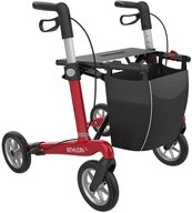 Rehasense Rollator ATHLON SL Carbon Ultralight Rollator Rot 55 cm Soft Wheels