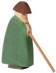 Ostheimer Spielfigur Holzfigur Sch&auml;fer gr&uuml;n mit Stab 2-tlg. Hirte, (Set, 2-tlg.,