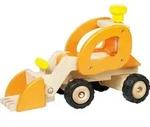 goki Spielzeug-Radlader, 31,5 cm, Orange, aus Holz, mit Gummibereifung