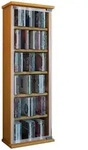 VCM Standregal Holz CD DVD Stand Regal Schrank Classic Glast&uuml;r, 1-tlg.