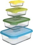 Joseph Joseph Auflaufform Nest Storage, Glas, (4-St), Borosilikatglas, 1 x 2,5 Liter,