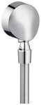 hansgrohe Wandanschlussbogen FixFit E, Wandanschluss mit R&uuml;ckflussverhinderer...