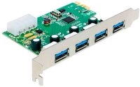 Delock DeLOCK PCIe x1 Karte zu 4x extern USB Typ-A 5 Mainboard