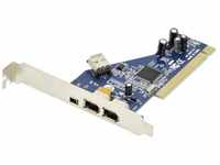 Digitus Firewire 400 PCI Karte, 4-Port, IEEE 1394a, 2x Modulkarte