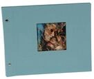 Goldbuch Fotoalbum 26 507 Schraubalbum Trend aqua 40 schwarze Seiten