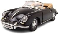 Bburago Modellauto Porsche 356 B Cabrio 1961 schwarz, Ma&szlig;stab 1:24
