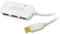 LogiLink LogiLink USB-Kabel USB 2.0 USB-A Stecker, USB-A Buchse 12.00 m Wei&szlig; v