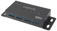 LogiLink UA0149 USB-Adapter, USB 3.0 HUB 4-Port Metall Geh&auml;use Power Display...