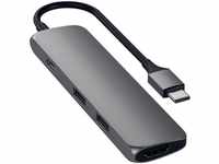 Satechi Type-C Slim Multi-Port 4K Pass-through Adapter zu HDMI, USB 3.0 Typ A,...
