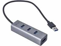 I-TEC USB-Verteiler USB 3.0 Metal Passive HUB 4 Port ohne Netzadapter