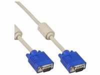 INTOS ELECTRONIC AG InLine® S-VGA Kabel, 15pol HD Stecker / Stecker, beige, 7m